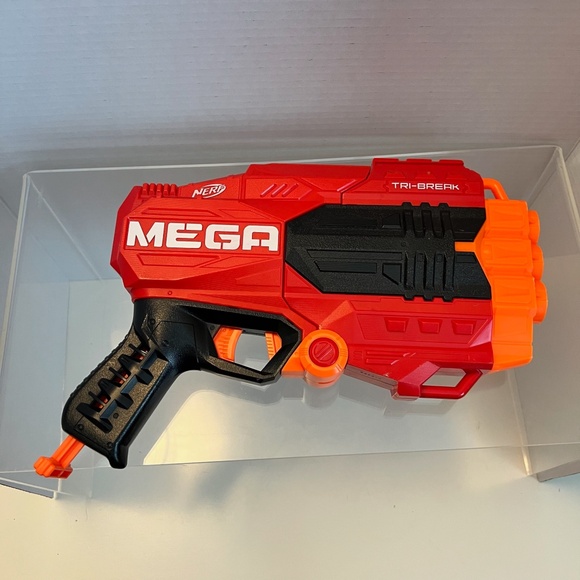 NERF Mega Tri-Break Dart Red/Black/Orange Blaster Gun No Darts Included - Picture 1 of 3